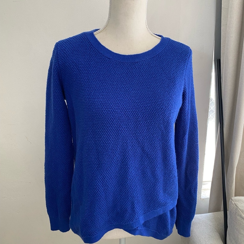 Madewell Women's Vibrant Blue Crew Neck cotton Sweater